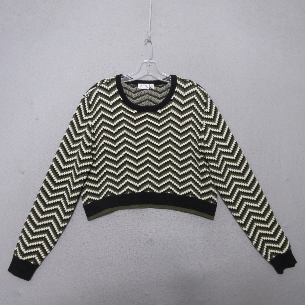 The Upside Anthropologie Sweater Ziggy Karly Chevron Cropped Organic Cotton Mod